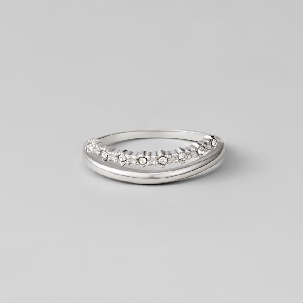 Anillo plateado Marissa blancs cristales