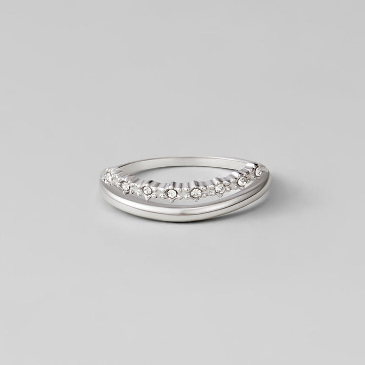 Anillo plateado Marissa blancs cristales