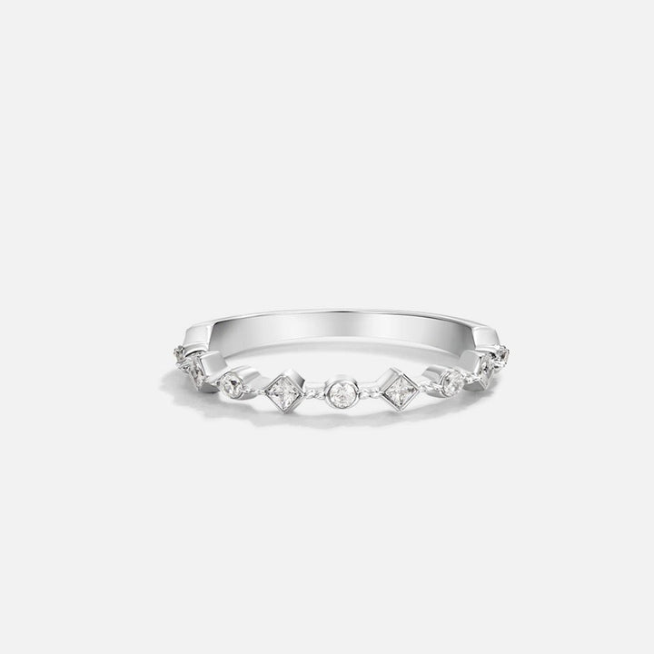 Anillo plateado Milana cristal