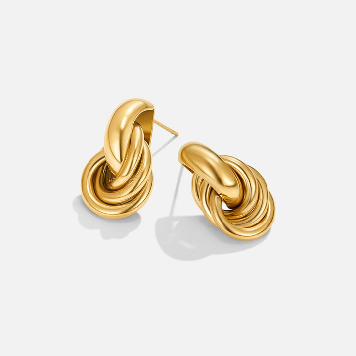Pendientes dorados trenzados Sofia