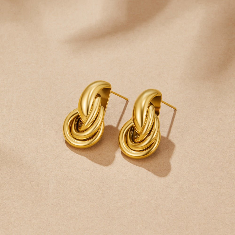 Pendientes dorados trenzados Sofia