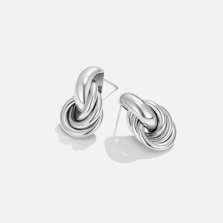 Pendientes plateados trenzados Sofia