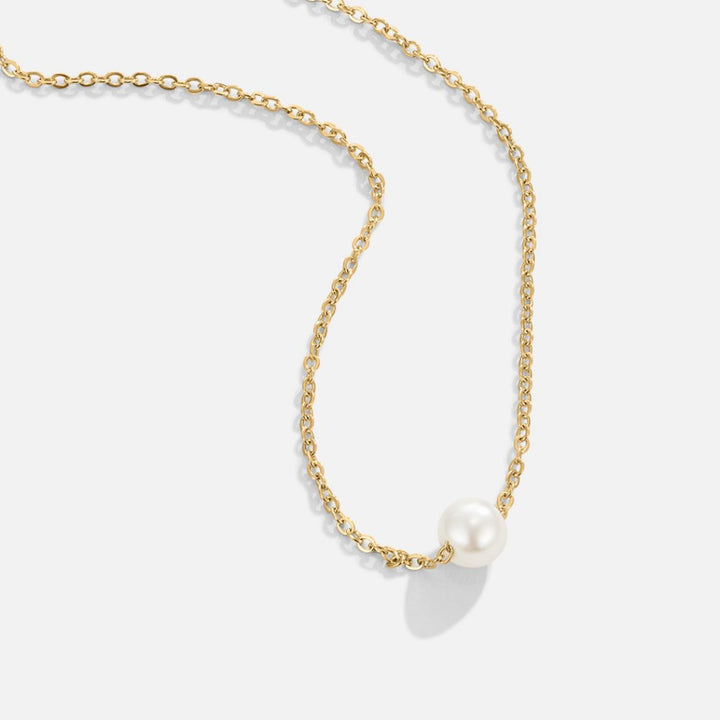 Collar Solitaire Gold Pearl