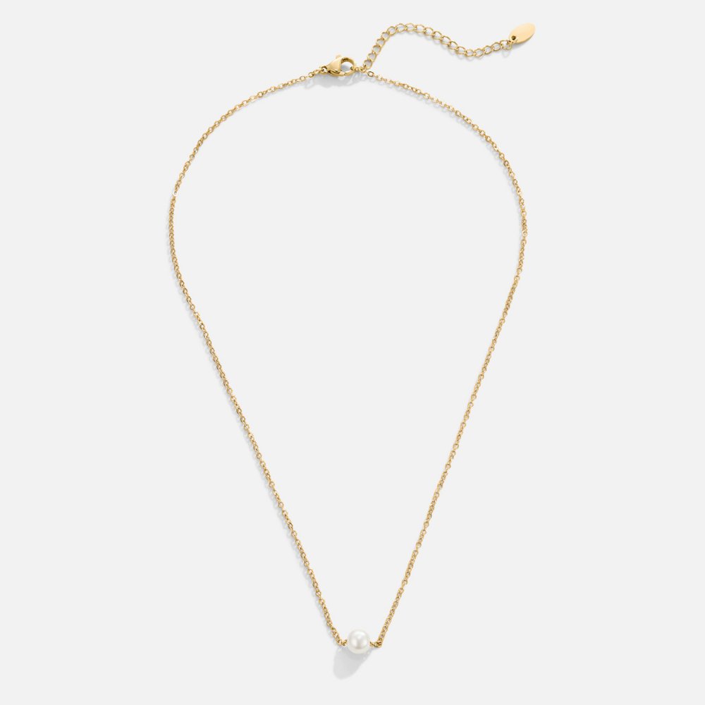 Collar Solitaire Gold Pearl