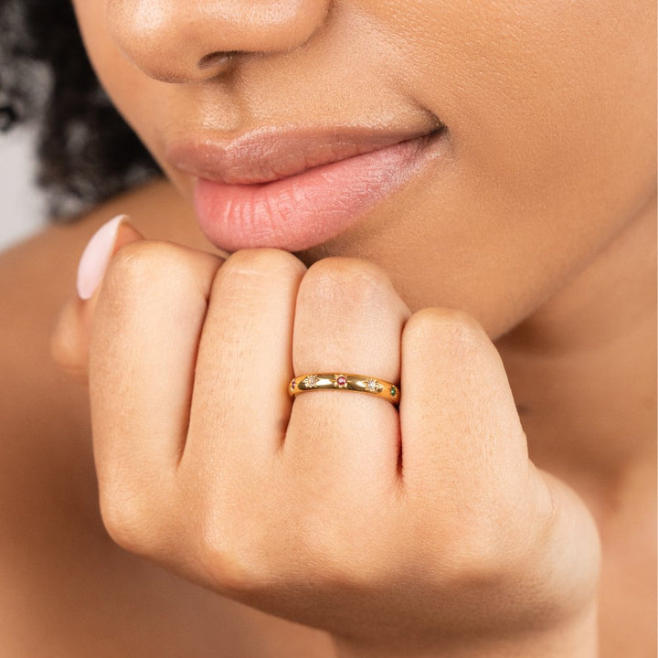 Anillo Tali arc-en-ciel cristal