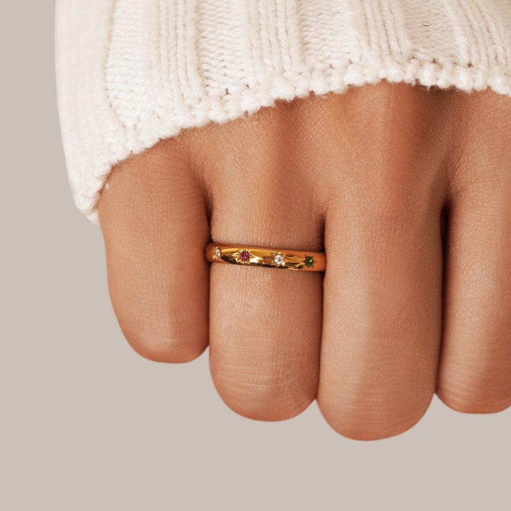 Anillo Tali arc-en-ciel cristal