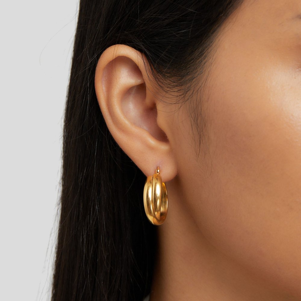 Pendientes de aro dorados Talia