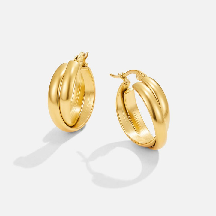 Pendientes de aro dorados Talia