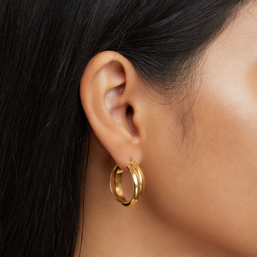 Pendientes de aro dorados Talia