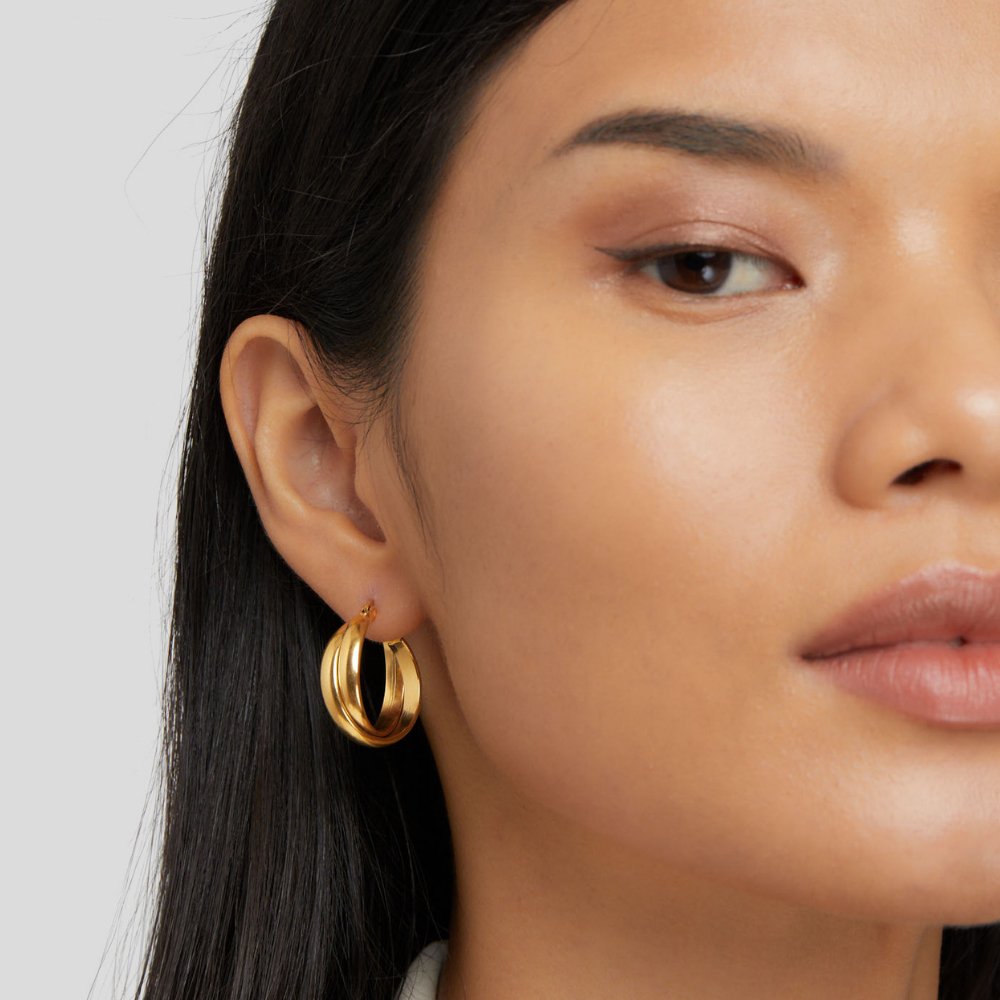 Pendientes de aro dorados Talia