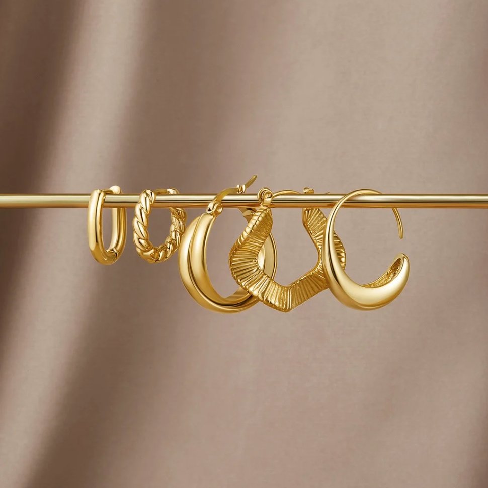 Pendientes de aro dorados Talia