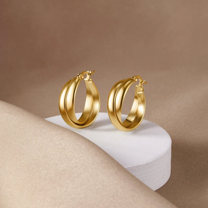 Pendientes de aro dorados Talia