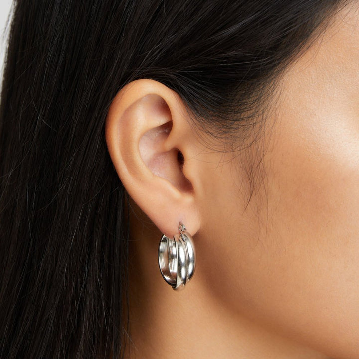 Pendientes plateados Talia