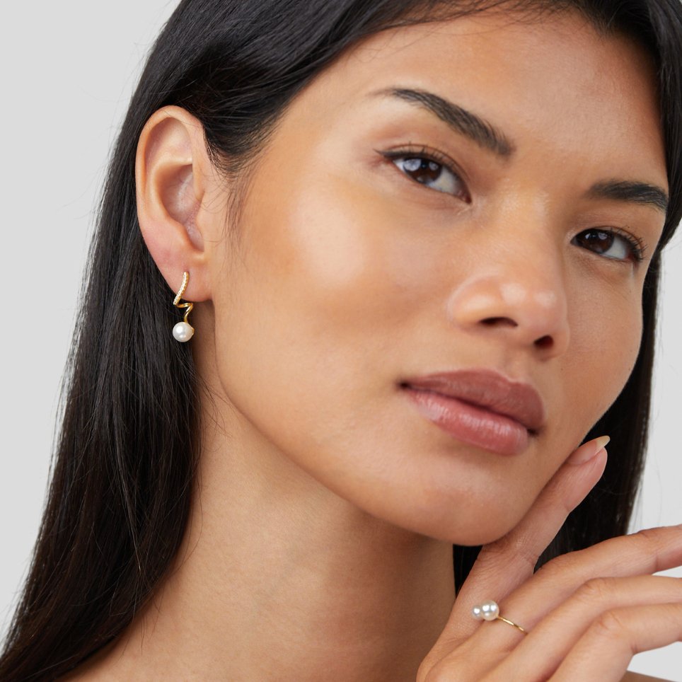 Pendientes Tamara Pearl Wave