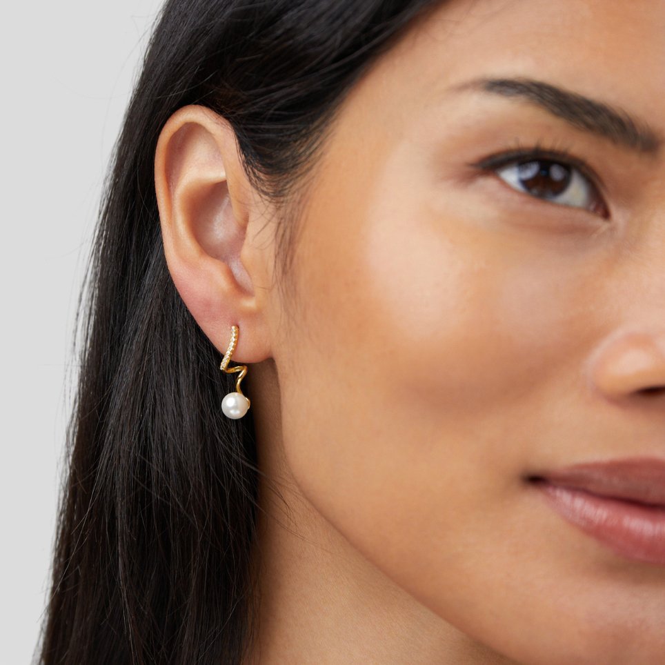 Pendientes Tamara Pearl Wave
