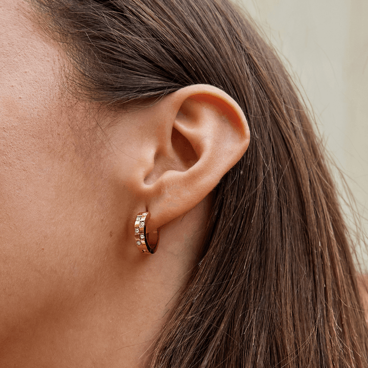 Pendientes Tasha de cristal dorado