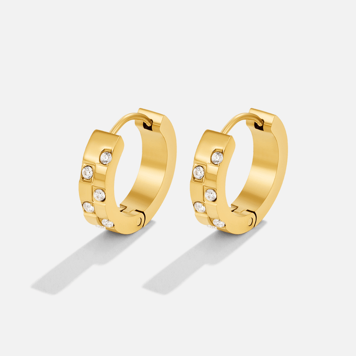 Pendientes Tasha de cristal dorado