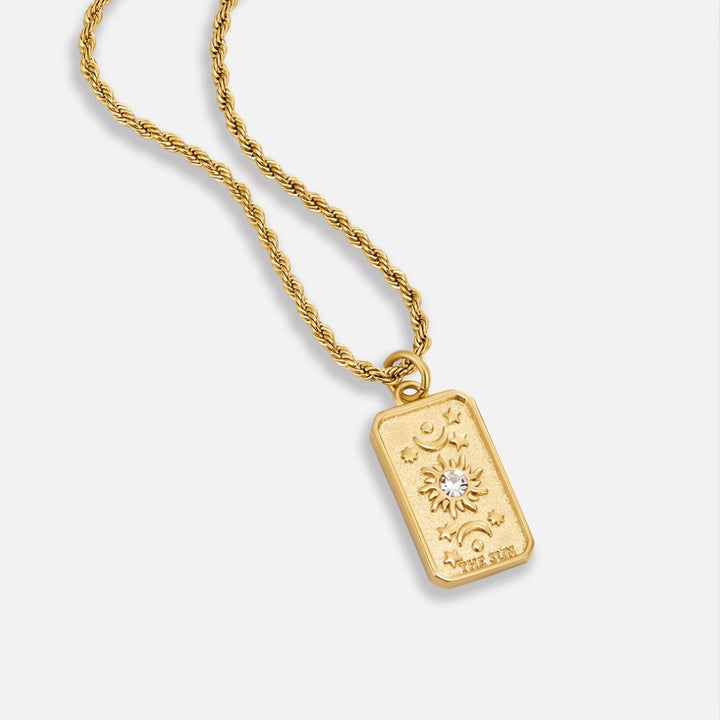 Collar con colgante Tarot El Sol