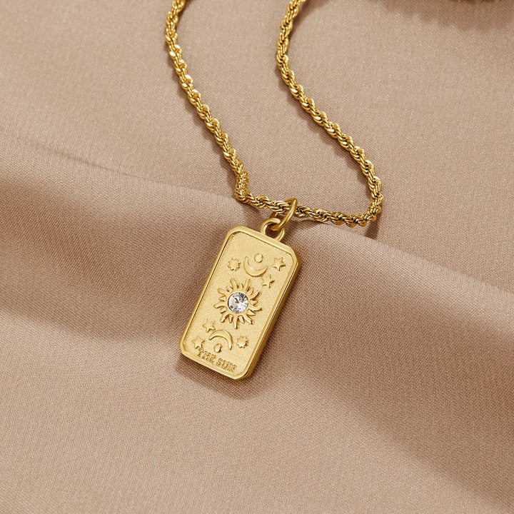 Collar con colgante Tarot El Sol