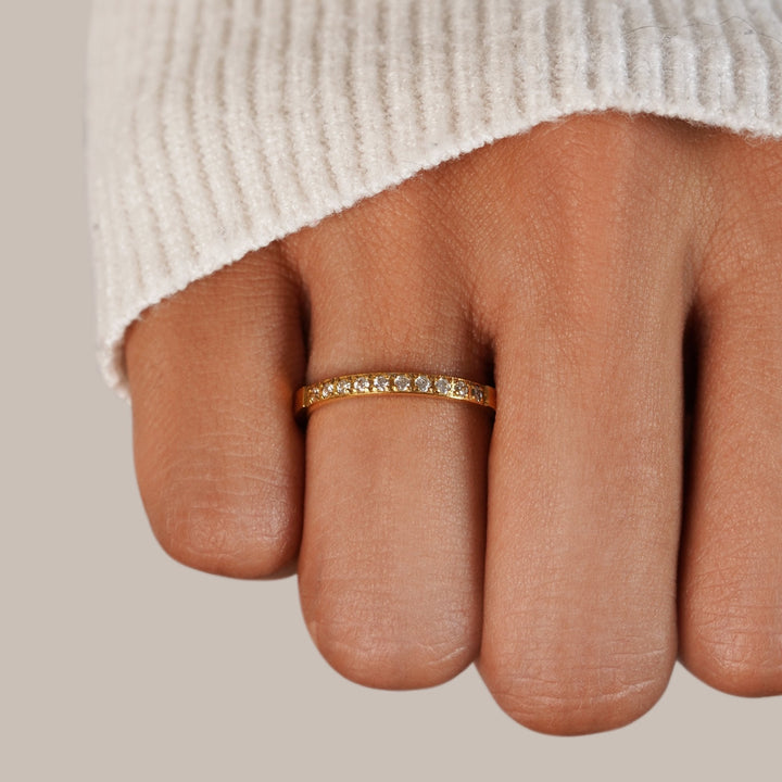 Anillo intemporelle élégance 18K cristal