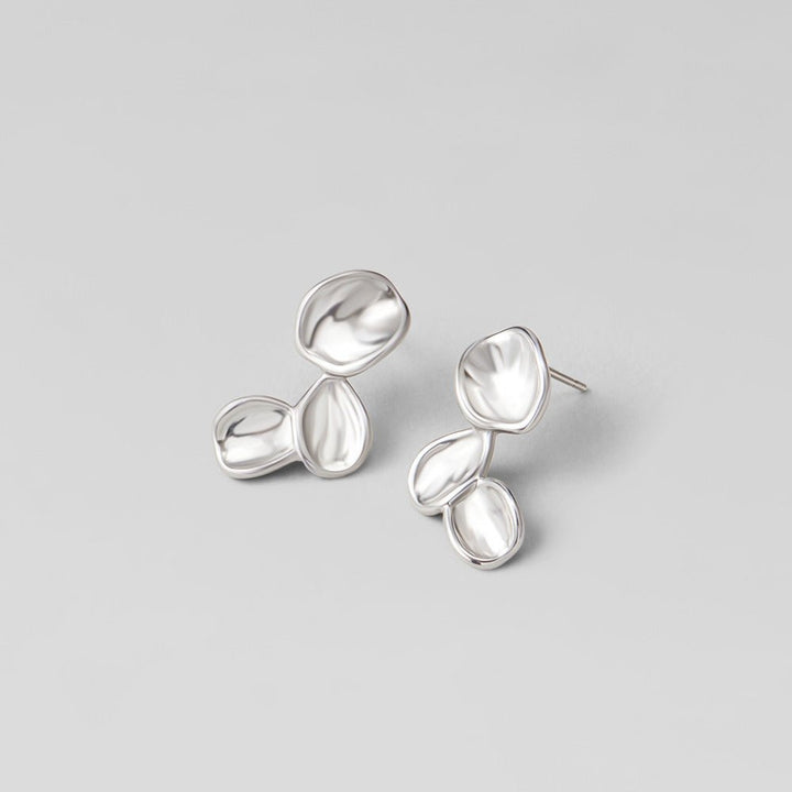 Pendientes plateados Tori pétale