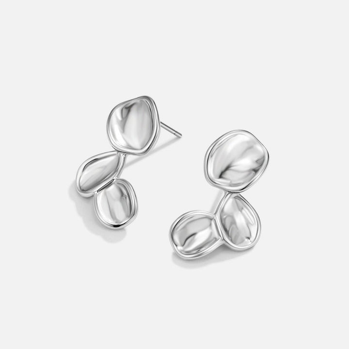 Pendientes plateados Tori pétale
