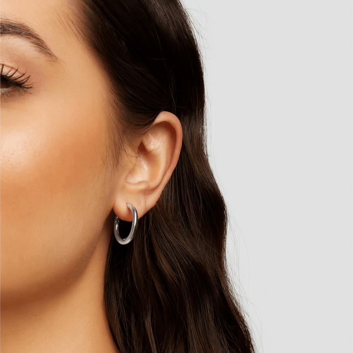 Set de boucles de oroeilles plateados
