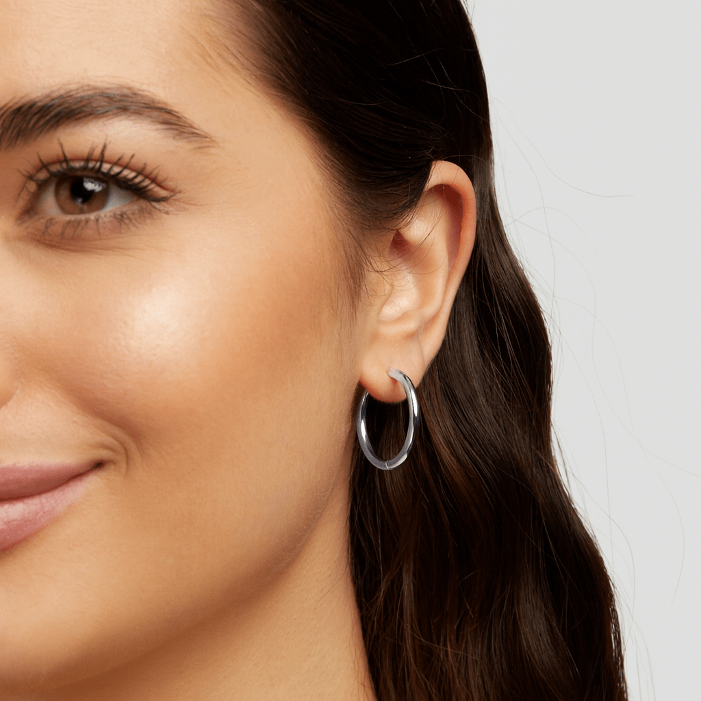 Set de boucles de oroeilles plateados