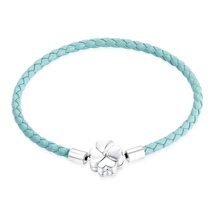 Pulsera de Cuero Turquesa con Charms
