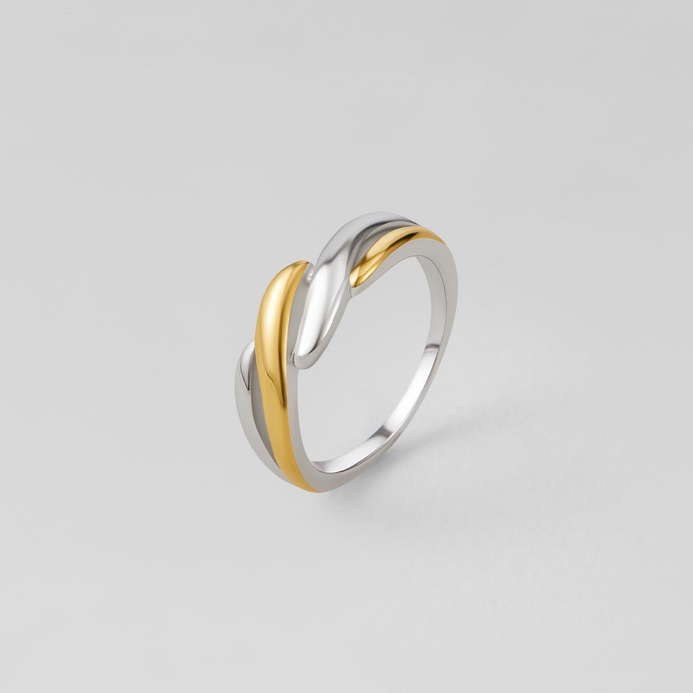 Anillo trenzado Ella bicolore