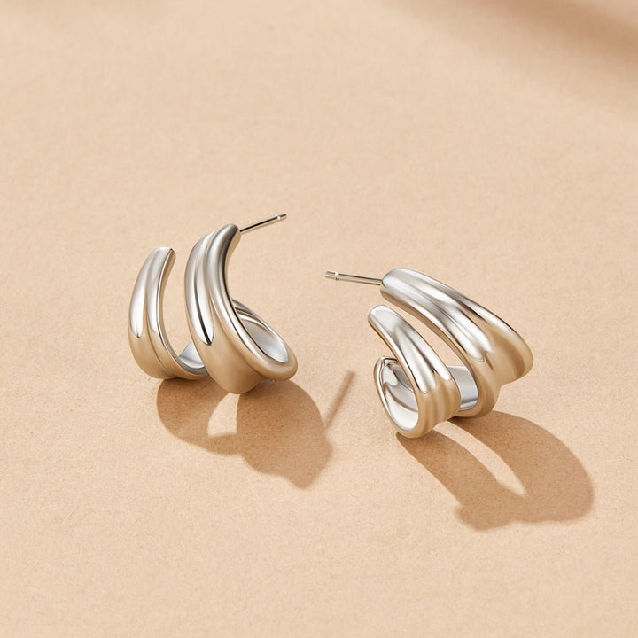 Pendientes plateados Ivana