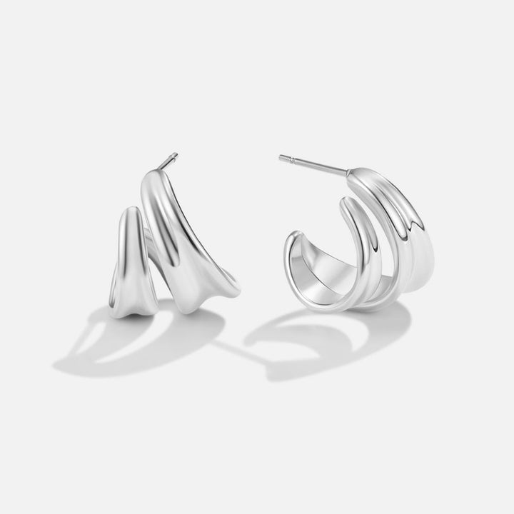 Pendientes plateados Ivana