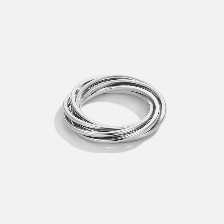 Anillo trenzado Mia plateado