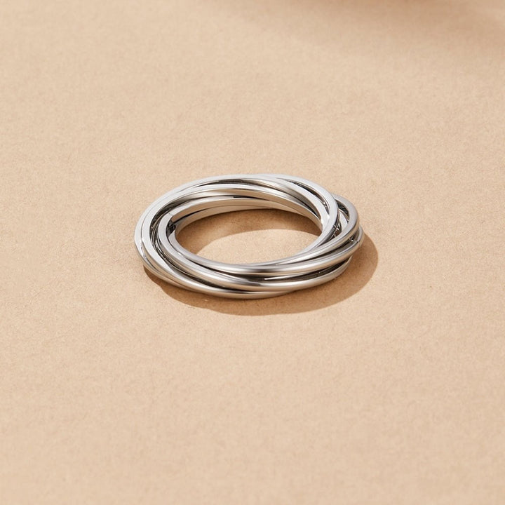 Anillo trenzado Mia plateado