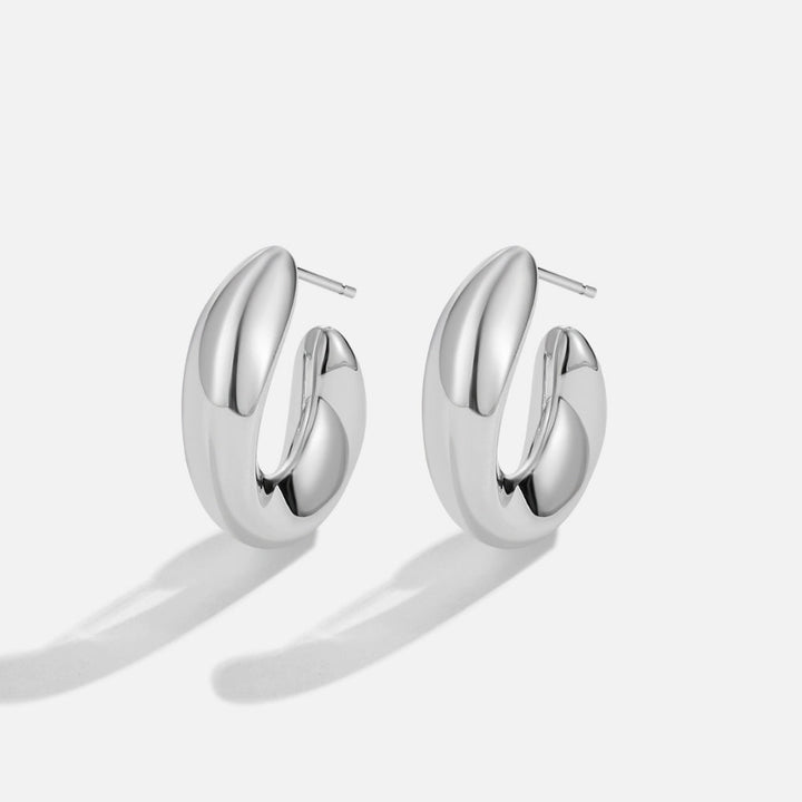 Pendientes plateados trenzados Sarah