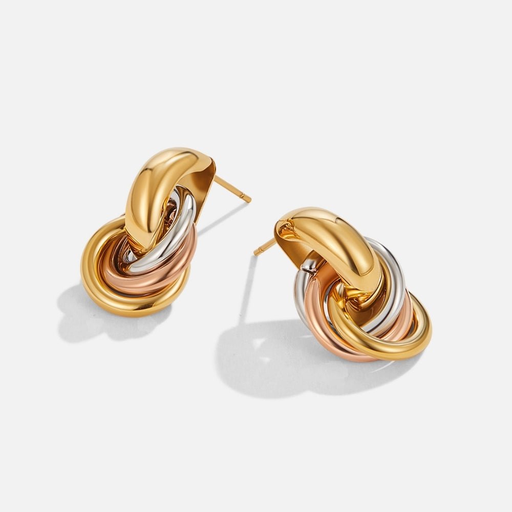 Pendientes colgantes tricolores