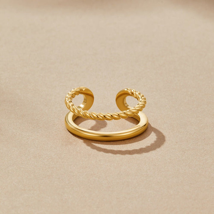 Anillo trenzado Tyra dorado