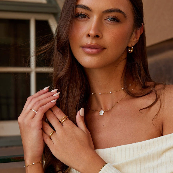 Anillo trenzado Tyra dorado