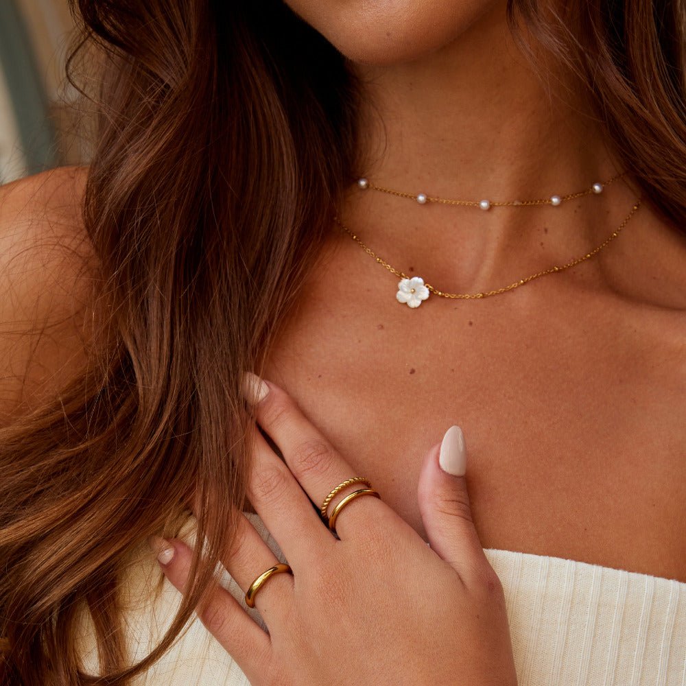 Anillo trenzado Tyra dorado