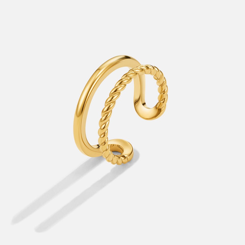 Anillo trenzado Tyra dorado