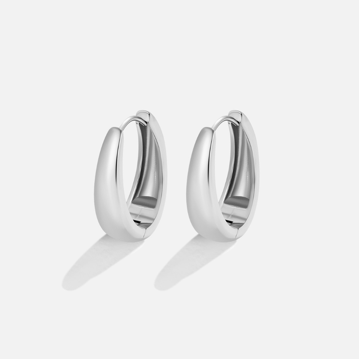 Pendientes plateados Valentina con bolitas