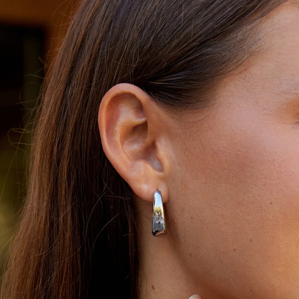 Pendientes plateados Valentina con bolitas