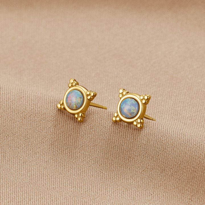 Pendientes vintage azul ópalo