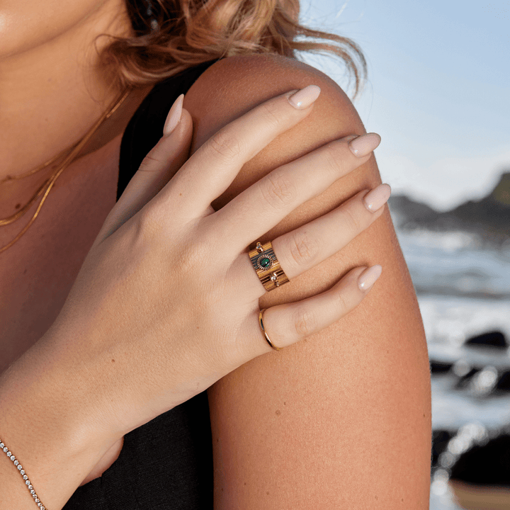Anillo vintage dorado Dakota