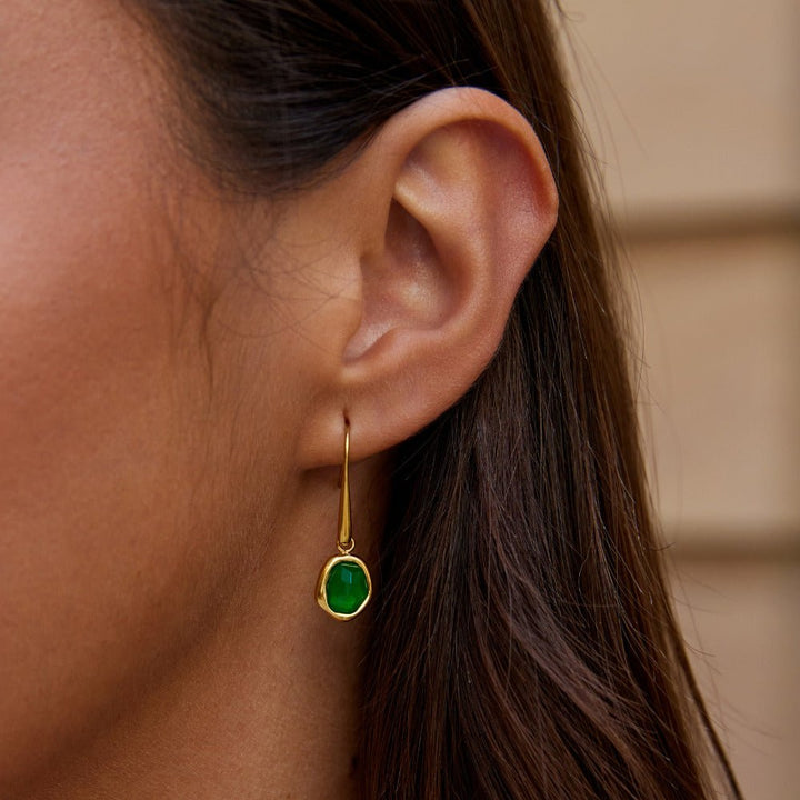 Pendientes vintage esmeralda