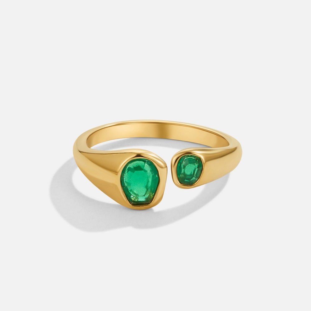 Anillo vintage verde esmeralda