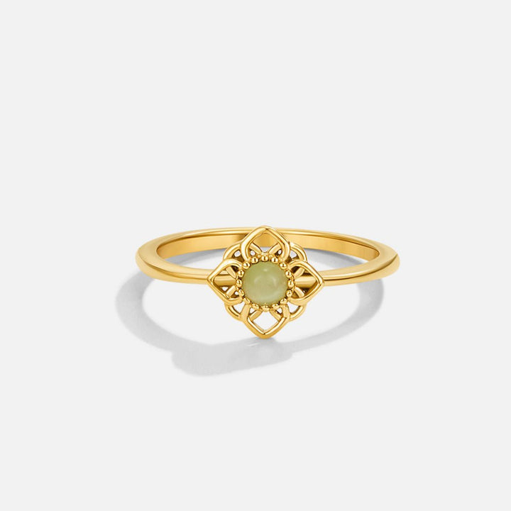 Anillo vintage lotus flor ópalo