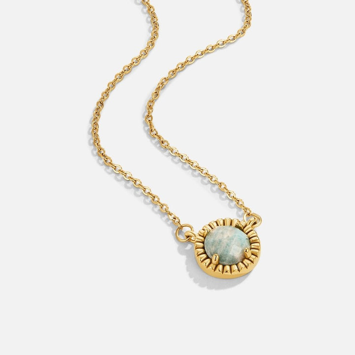 Collar Vintage redondo de amazonita