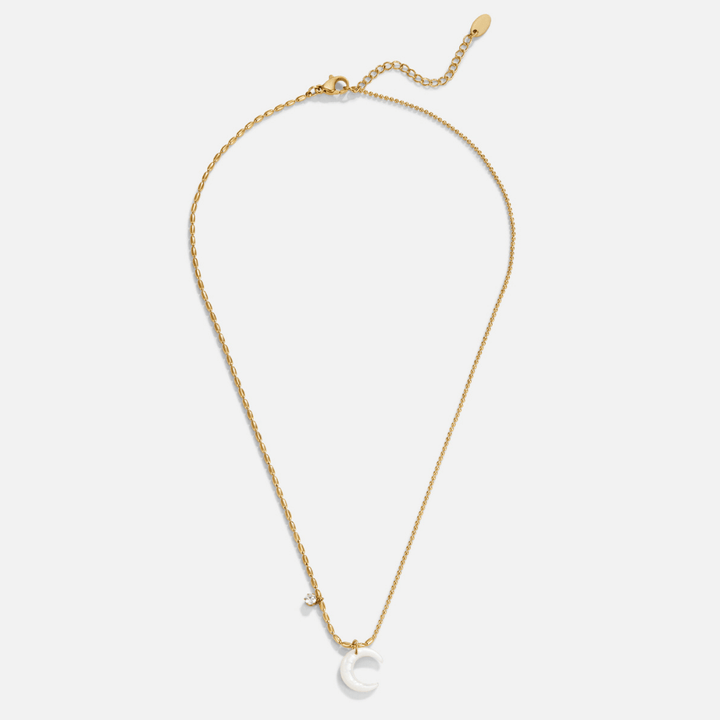 Collar con colgante de luna blanca