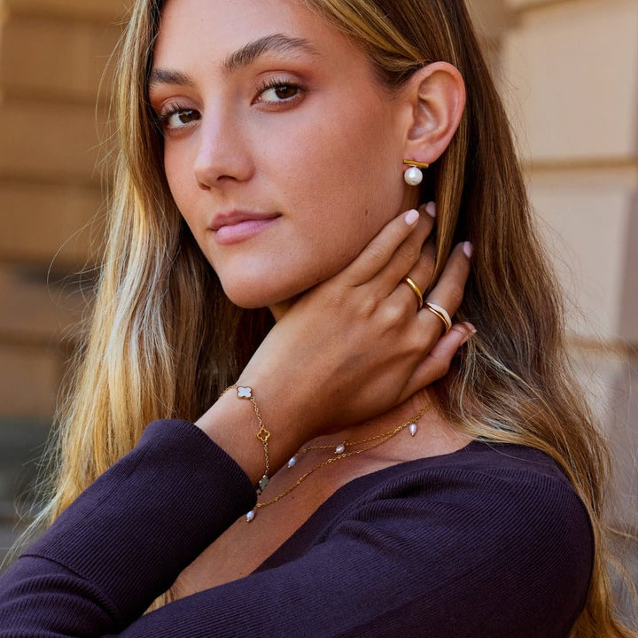 Pendientes perlas Yuna